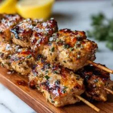 Zesty Lemon Pepper Chicken Skewers Recipe