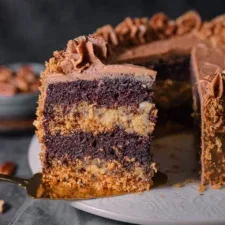 German Chocolate Cake (With The Best Coconut Pecan Frosting)