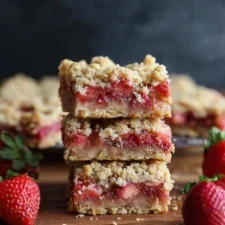 Strawberry Rhubarb Crumb Bars