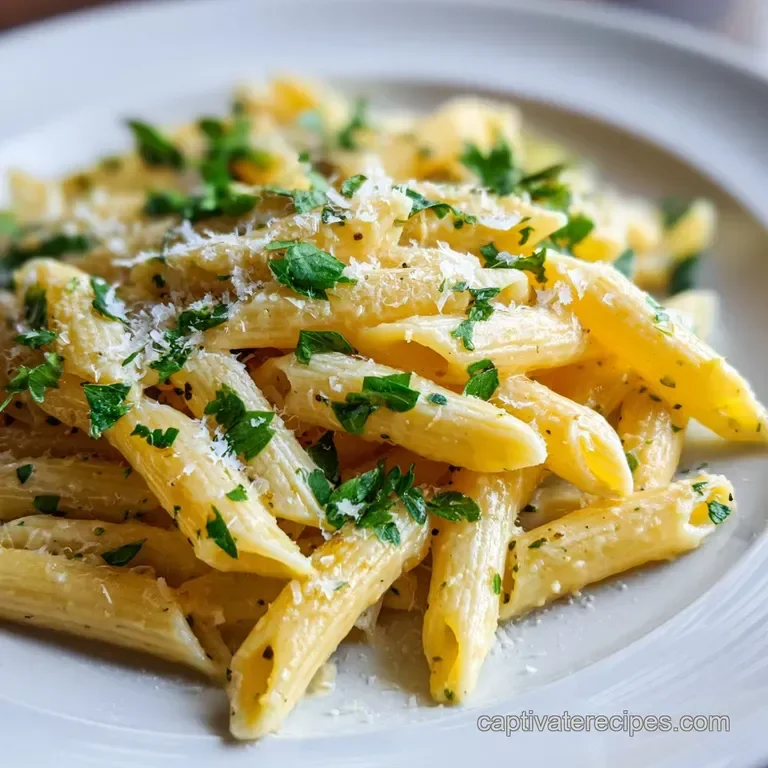 Creamy Garlic Parmesan Penne Pasta: Rich and Velvety