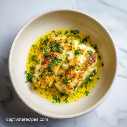 Golden Seared Cod with Herb Butter Sauce