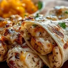 Cheesy Garlic Chicken Wraps: A Beginner’s Delight for Quick and Flavorful Meals