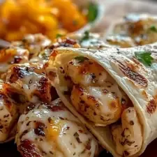 Cheesy Garlic Chicken Wraps: A Beginner’s Delight for Quick and Flavorful Meals