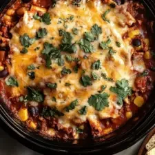 Cazuela fácil de enchiladas en olla de cocción lenta