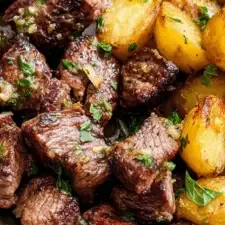 Garlic Butter Steak Bites and Potatoes: A Satisfying One-Pan Favorite Everyone Craves