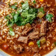 Sopa mexicana de ternera y arroz: una delicia para principiantes