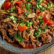 Carne bovina desfiada à mexicana