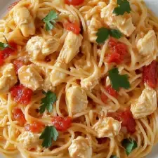 Espaguetis con pollo en una sola olla: una comida sencilla, cremosa y sabrosa para principiantes