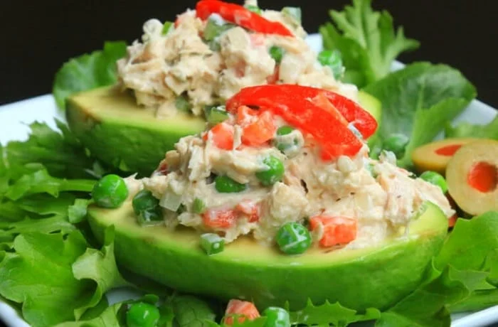 Peruvian gourmet stuffed avocado with chicken