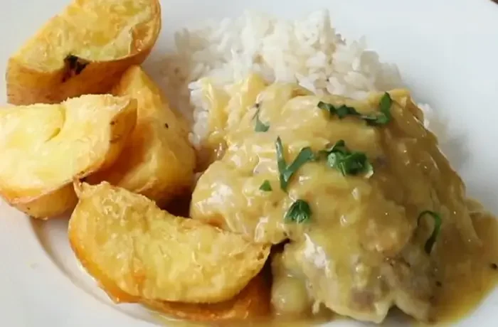 Frango peruano com mostarda feito na panela