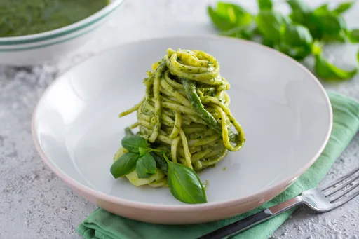 Trenette al pesto, patatas y judías verdes
