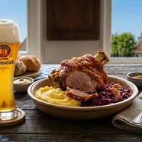 Schweinshaxe met wheat beer