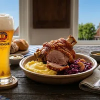 Schweinshaxe met wheat beer