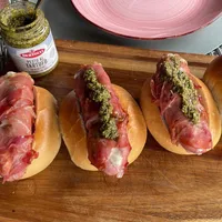Roman Candles: stuffed sausages with mozzarella and Serrano ham