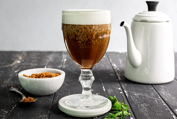 Irish coffee al moka bianco