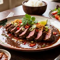 BBQ Steak Bali with sambal jus
