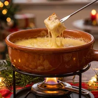 Cheese fondue for Christmas
