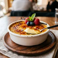 Classic crème brûlée with vanilla