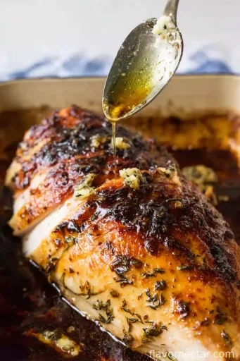 Roast Turkey Breast with Garlic Herb Butter