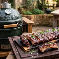 Travers de porc au kamado selon la méthode 3-2-1