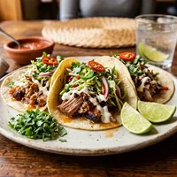 Pulled pork taco's met jalapeño slaw