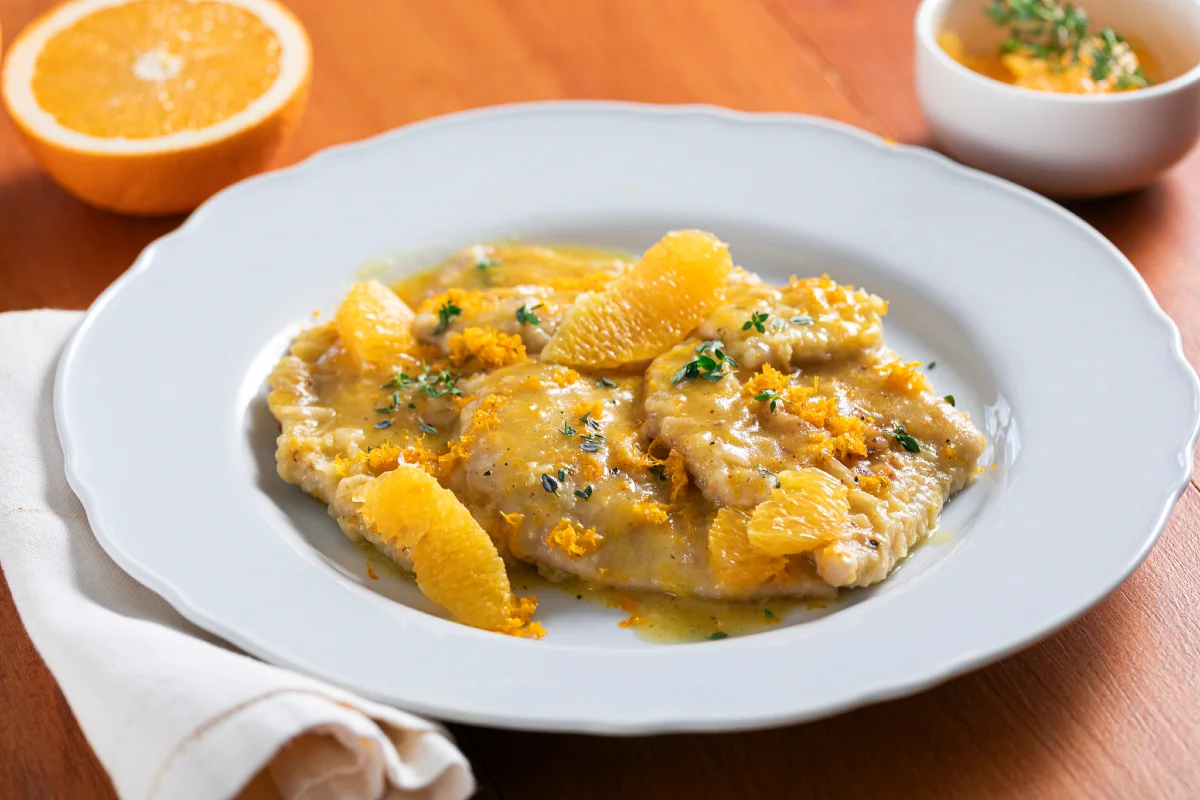 Schnitzel mit Orange