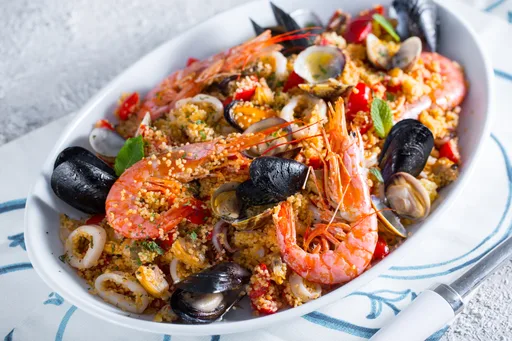 Cuscús con mariscos