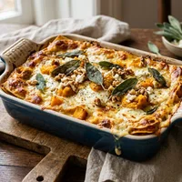 Pumpkin- & Sage Lasagne with Goat Cheese