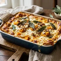 Pumpkin- & Sage Lasagne with Goat Cheese