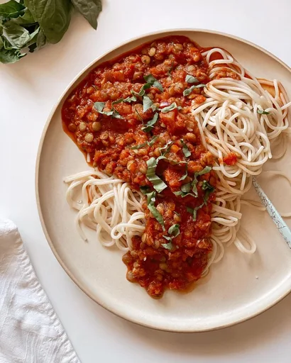 Lentil Bolognese Pasta
