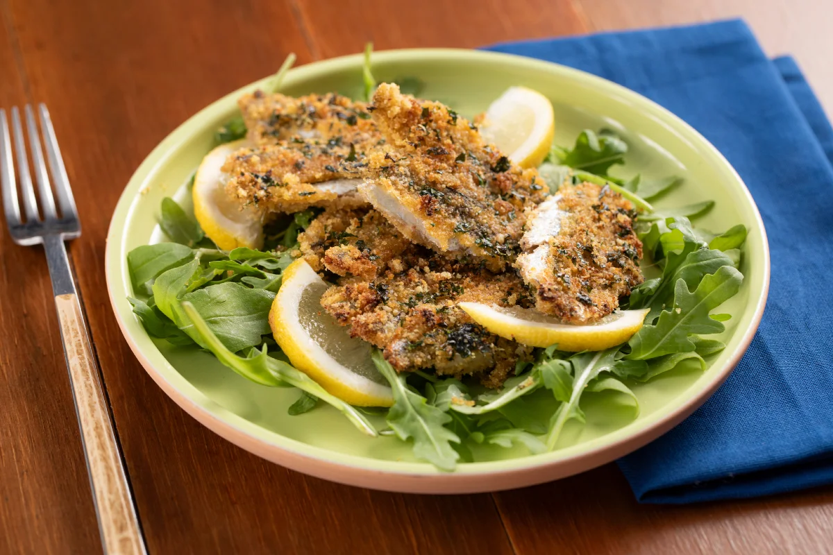 Baked anchovies