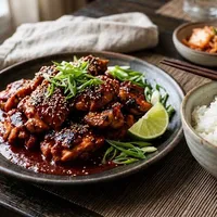 Spicy chicken with gochujang and sesame