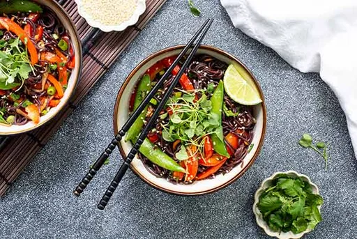 Gluten-Free Black Rice Noodle Stir-Fry