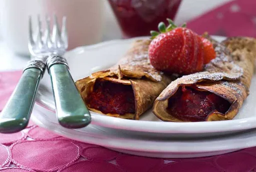 Gluten Free Sunbutter and Jelly Crepes Recipe