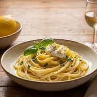 Pasta al Limone with Ricotta and Basil