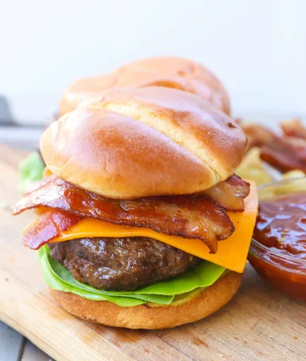 Grilled BBQ Bacon Burgers