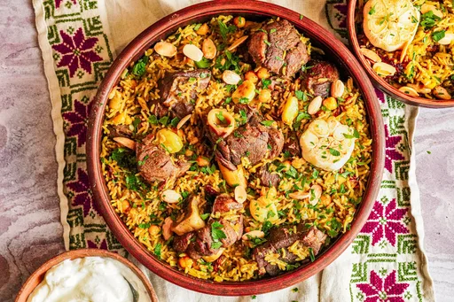 Palestinian Qidreh (Spiced Lamb and Rice)