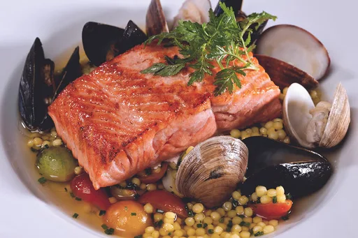 Fregola with seafood