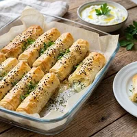 Feta börek rolletjes uit de oven