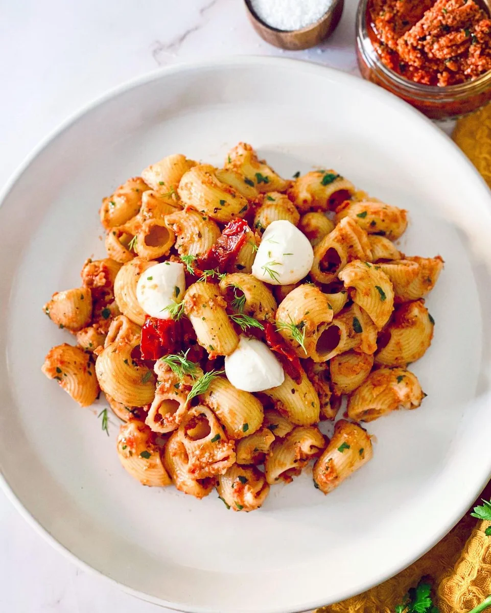 Pâtes à la sauce aux tomates séchées