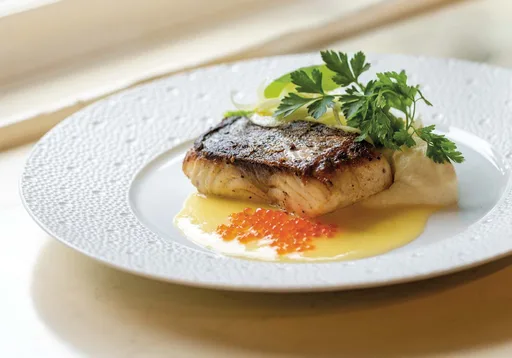 California Wild Sea Bass with Wild Wood Sorrel Beurre Blanc