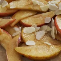 Buckwheat pancake with sweet apples