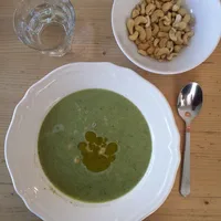 Fresh green veggie soup