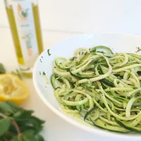 Fresh zucchetti with lemon & mint