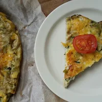 Frittata with courgette and artichoke hearts
