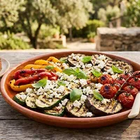 Grilled Mediterranean Vegetables with Herb Oil