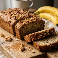 Gluten-free banana bread with walnuts and cinnamon