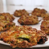 Healthy oat-courgette-apple-peanut butter cookies