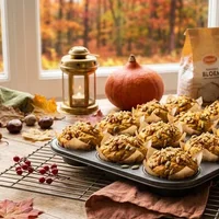 Herbstmuffins mit Kürbis und Walnüssen