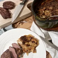 Jamie Oliver’s venison steak with incredible potato gratin